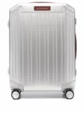 PIQUADRO aluminium ridged 4-wheel suitcase - Grey