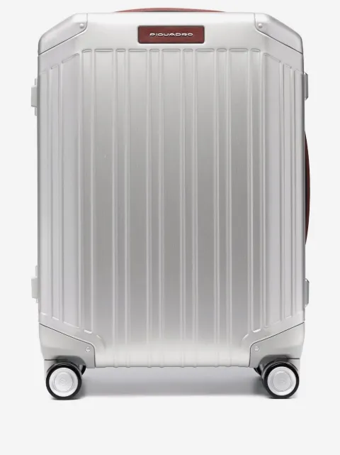 PIQUADRO aluminium ridged 4-wheel suitcase