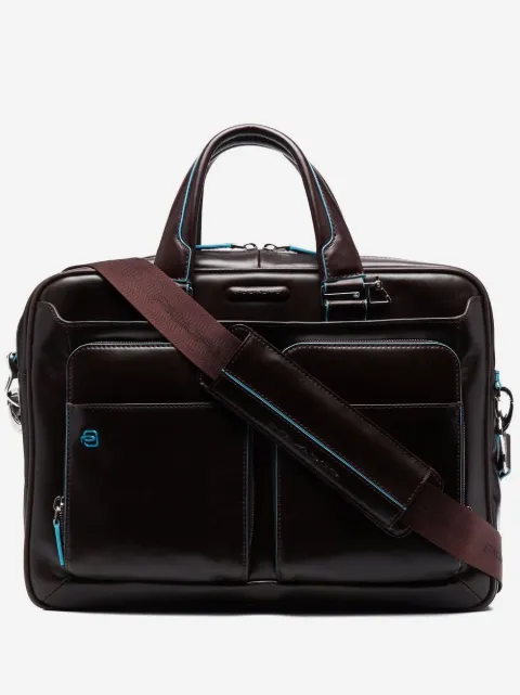 PIQUADRO bolsa con costuras en contraste