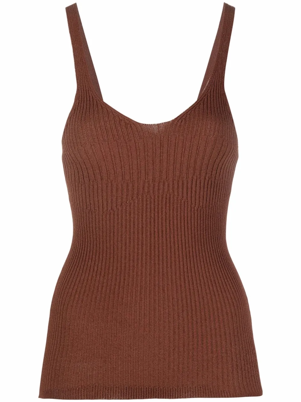 

AERON Kinez rib-knit vest - Brown