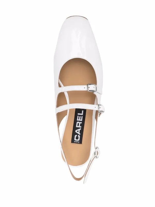 Carel Paris Peche patent-leather Slingback Pumps | White
