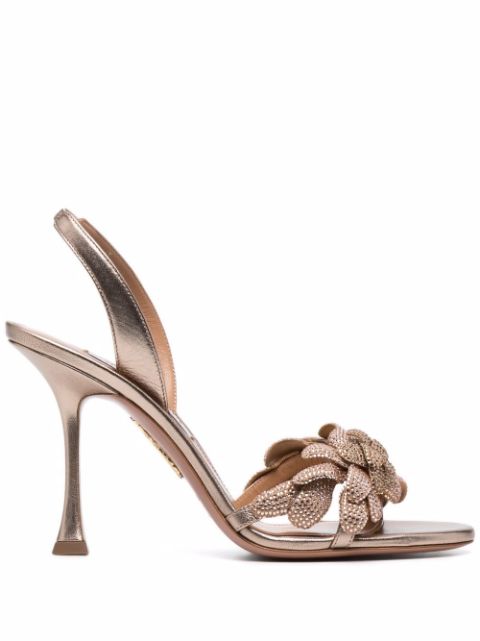 Aquazzura Galactic Flower leather sandals Women