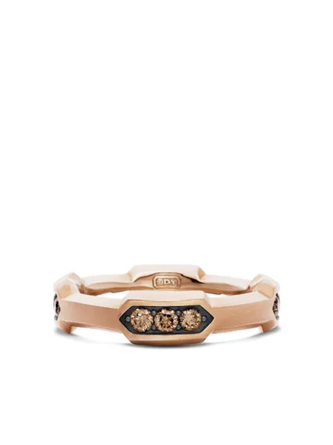 David Yurman 18kt Hex Station Rotgoldring (6mm)