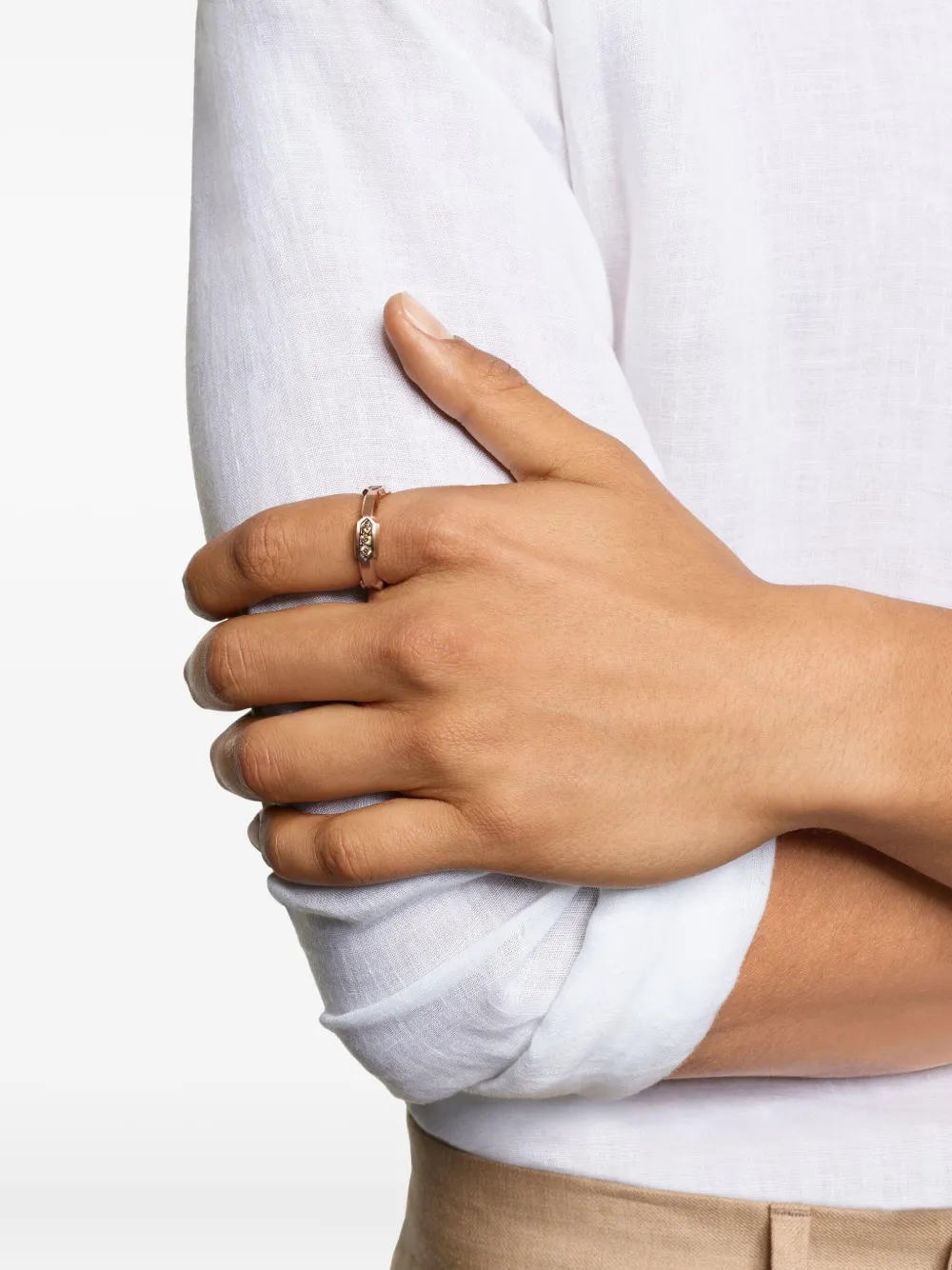 David Yurman 18kt rose gold Hex Station band ring (6mm) | Image 2