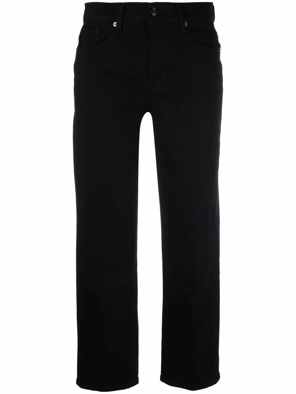 

7 For All Mankind high-waisted straight-leg jeans - Black