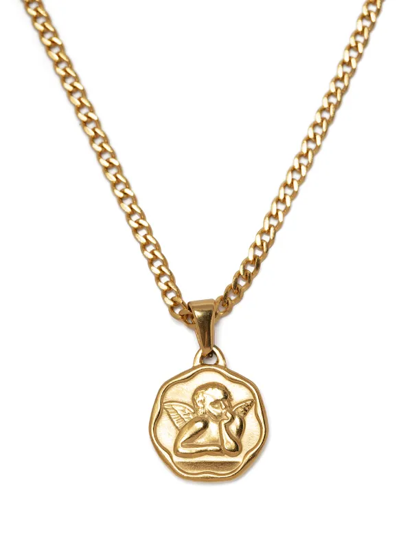 Nialaya Jewelry gold-plated Angel Coin 