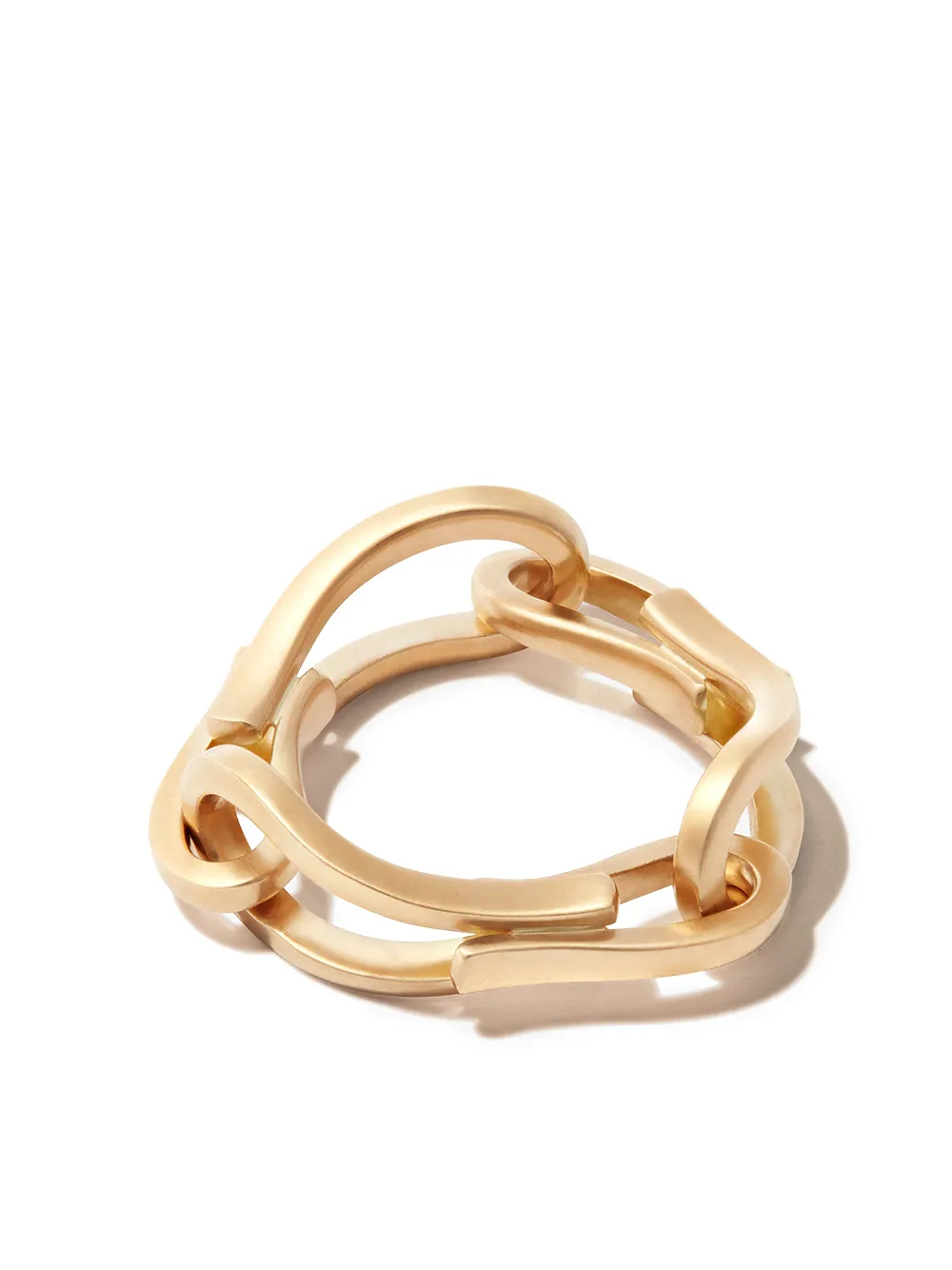 

hum 18kt yellow gold chain-link ring