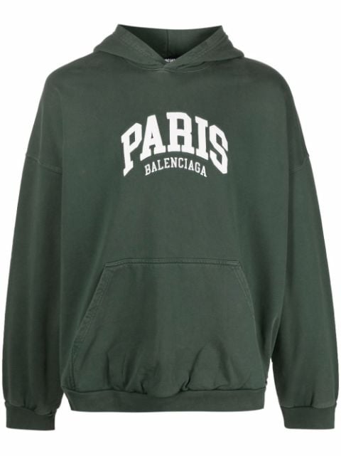 Balenciaga - Paris logo-print pullover hoodie