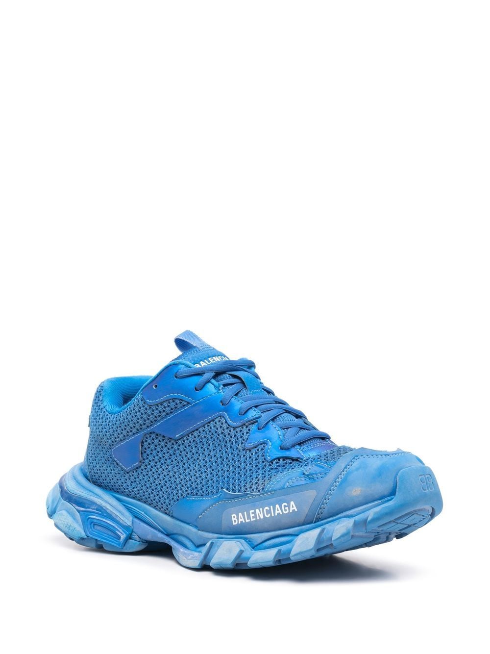 Shop Balenciaga Track 3 Low-top Sneakers In Blue
