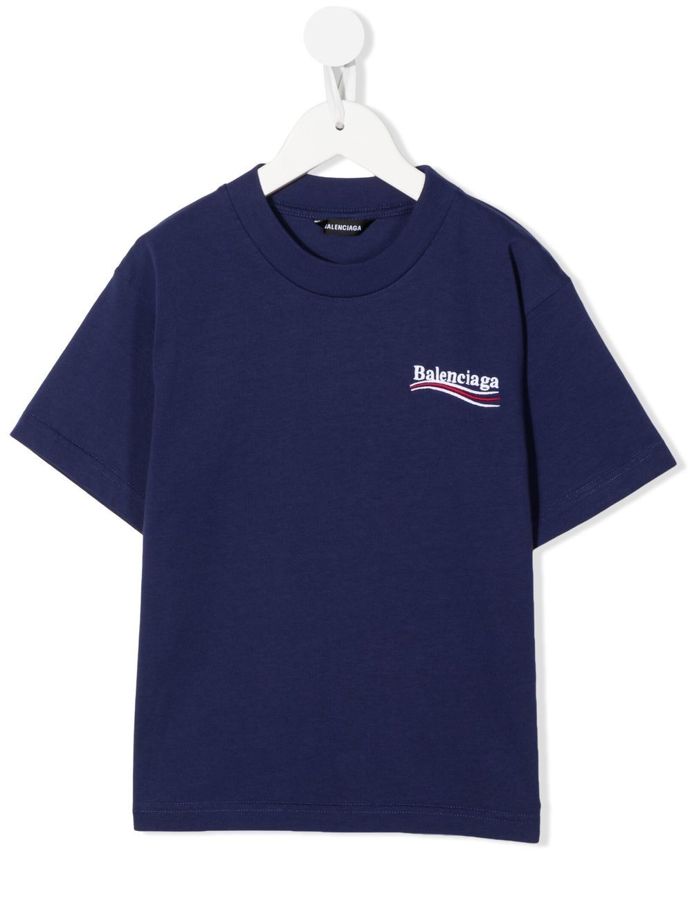 Balenciaga blue discount logo t shirt