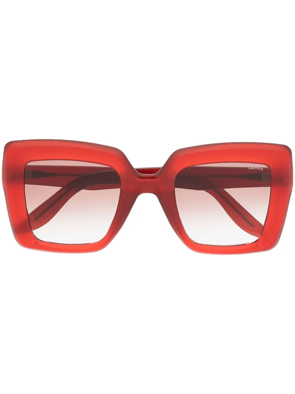 

Lapima lentes de sol con armazón cuadrada - Rojo