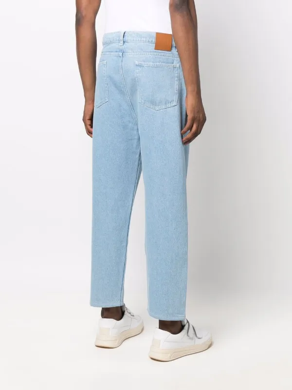 mid-rise straight-leg jeans for men 