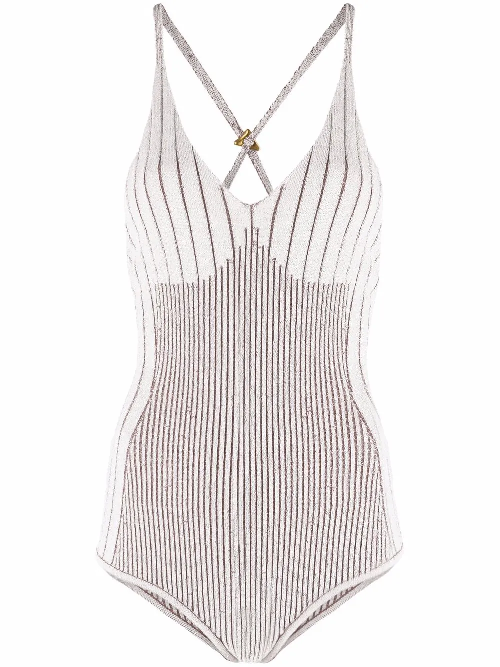 Aeron Striped Knit Body In Grey