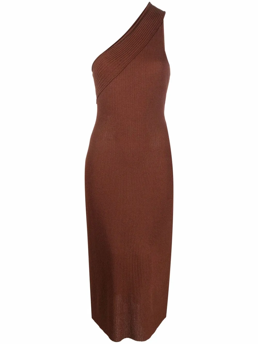 

AERON Martina one-shoulder knitted dress - Brown