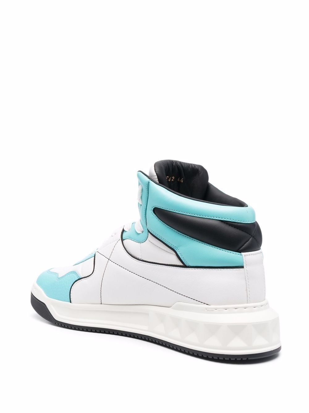 Shop Valentino Roman Stud High-top Sneakers In White