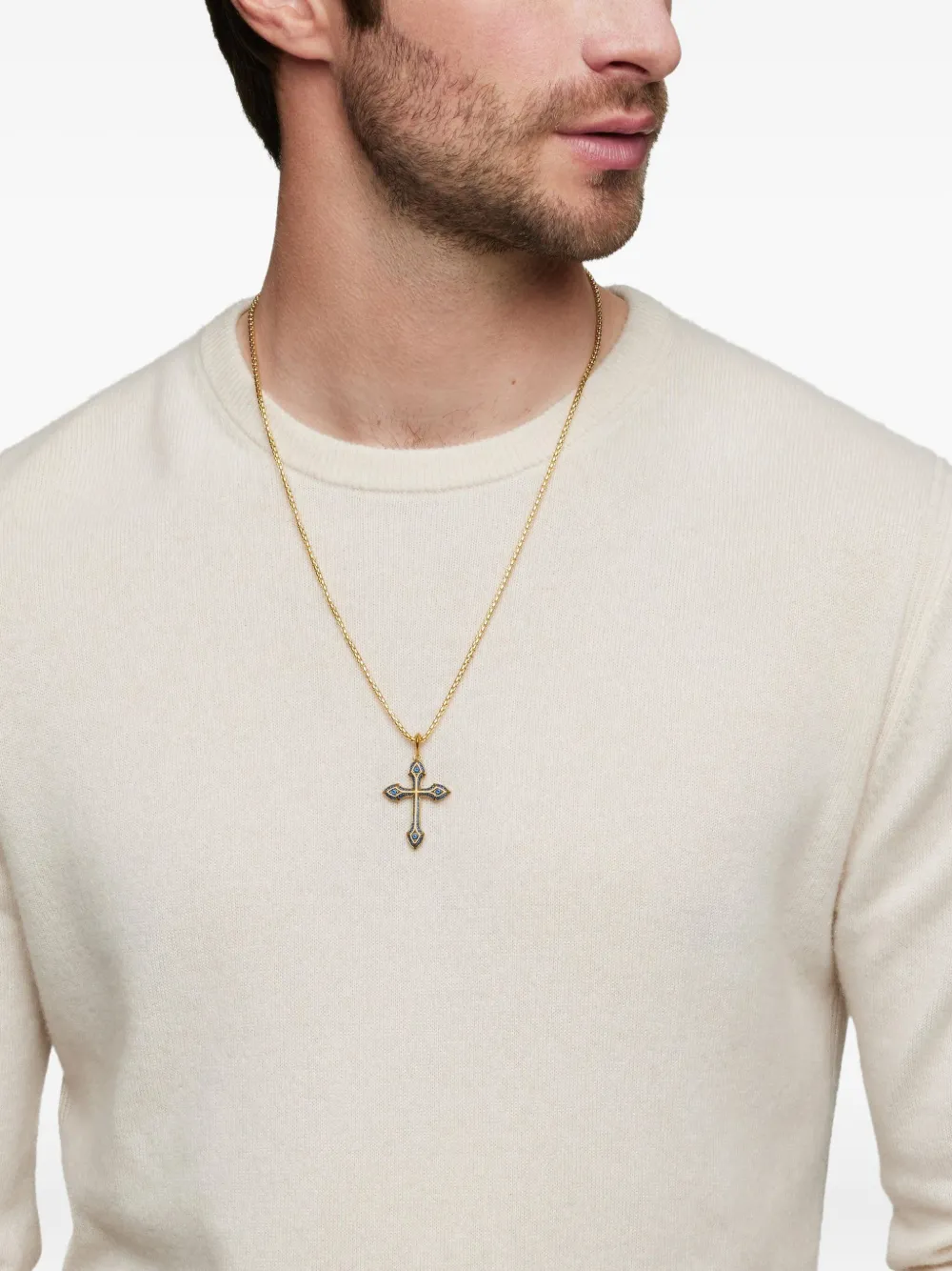 David Yurman pendentif Gothic Cross en or 18ct (36,5 mm) | Image 2