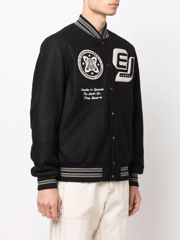 Enterprise Japan Varsity patch-detail Bomber Jacket - Farfetch