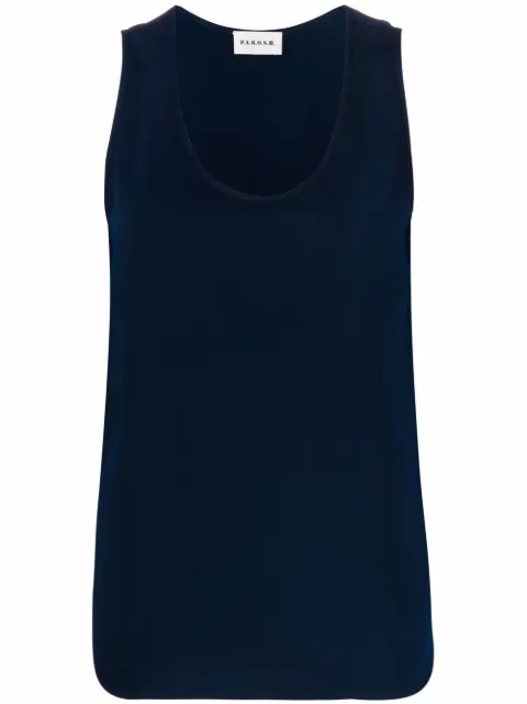 P.A.R.O.S.H. scoop-neck sleeveless blouse