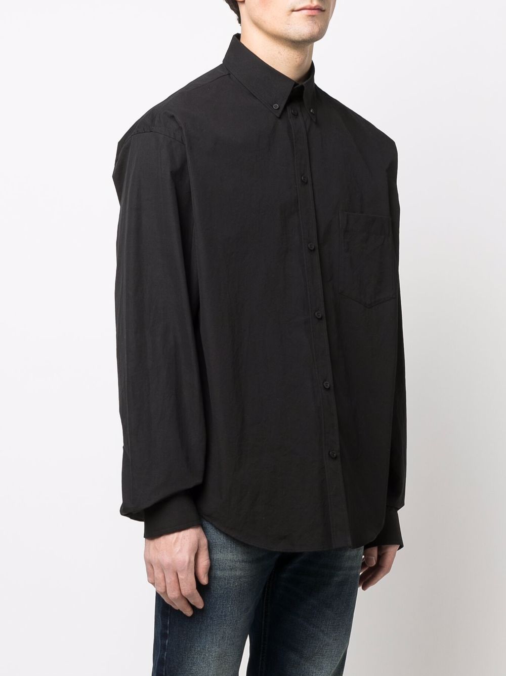 фото Balenciaga рубашка с длинными рукавами и логотипом