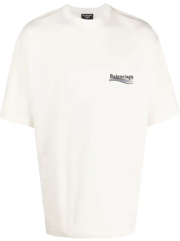 Balenciaga logo-print Short-sleeved T-Shirt - Neutrals