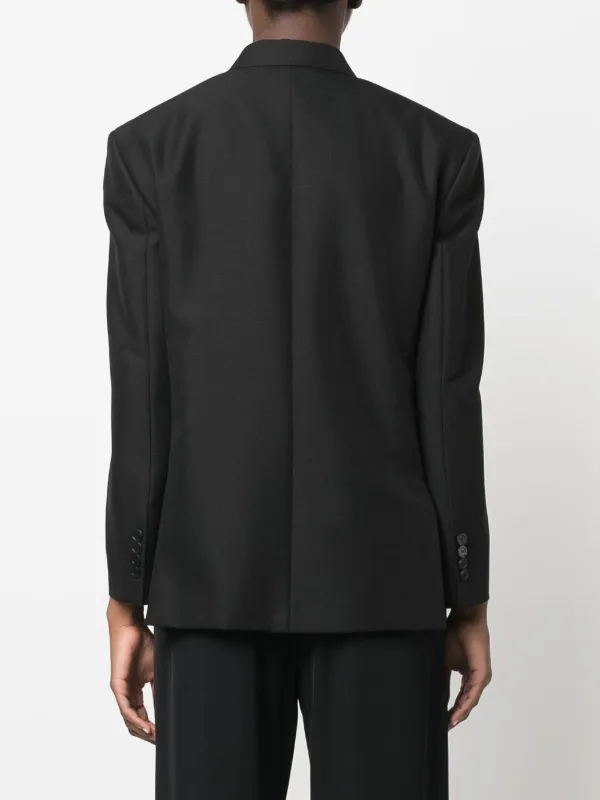 Louis Vuitton Single-Breasted Wool Tuxedo Cut Away Jacket BLACK. Size 60