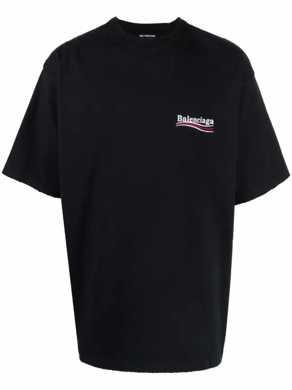 Balenciaga logo-embroidered Oversize T-shirt - Farfetch