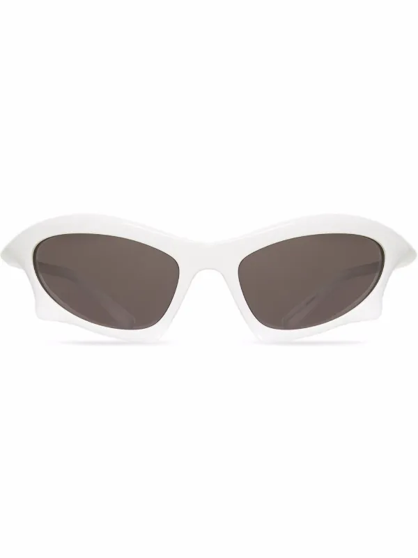 Bat Rectangle Sunglasses in Silver