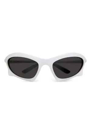 Balenciaga White Cat-Eye Sunglasses with Black Lenses Balenciaga - Women main image 3