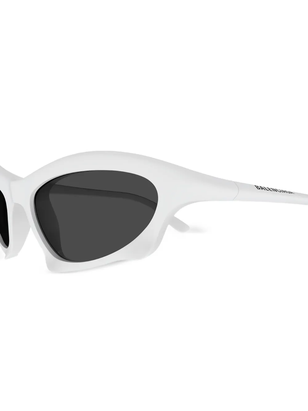  Balenciaga Eyewear Bat Rectangle-frame Sunglasses - White 