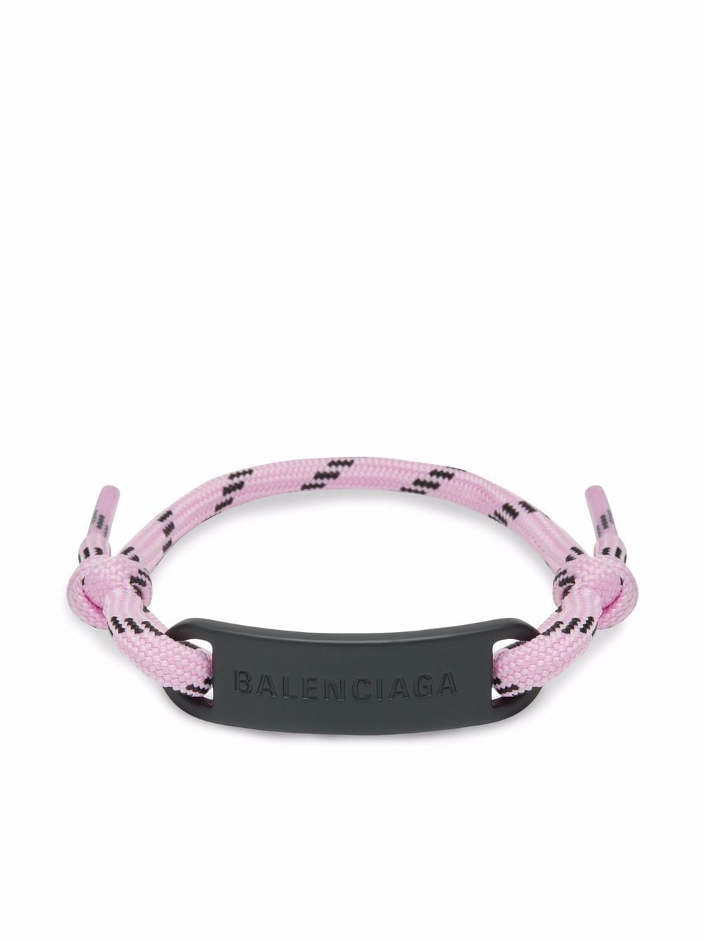 

Balenciaga pulsera de cuerda con placa - Rosado