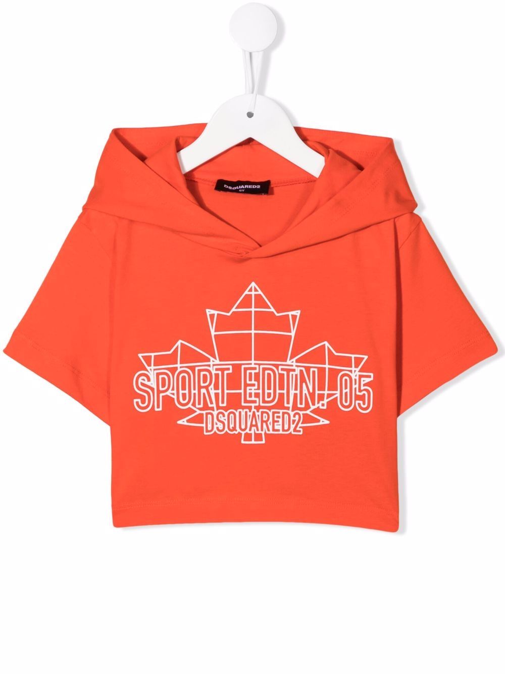 

Dsquared2 Kids playera con motivo de hojas - Naranja