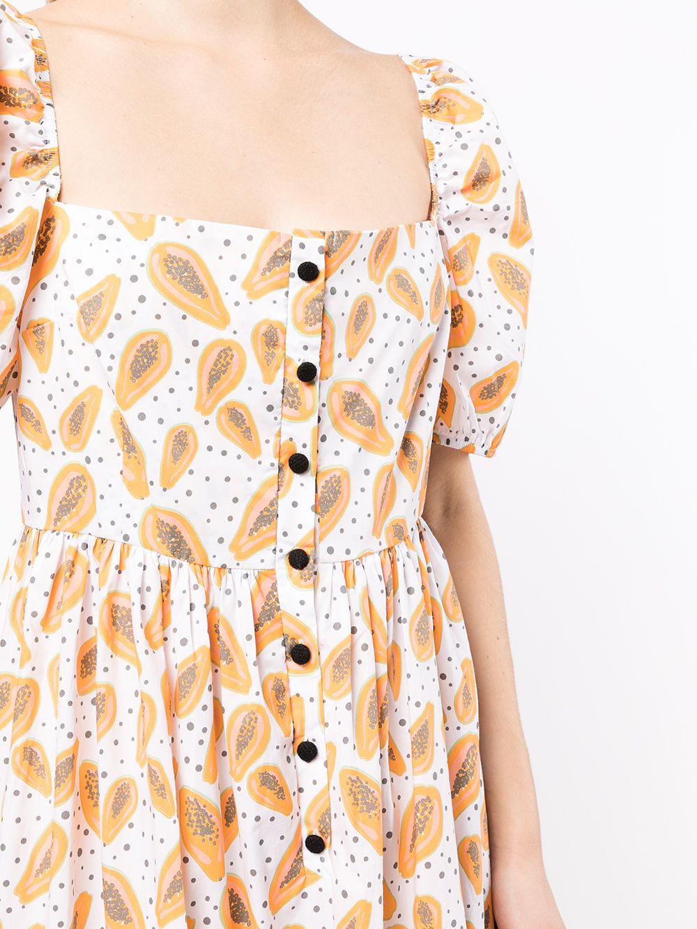 Shop Pitusa Play Praire Papaya-print Dress In Orange