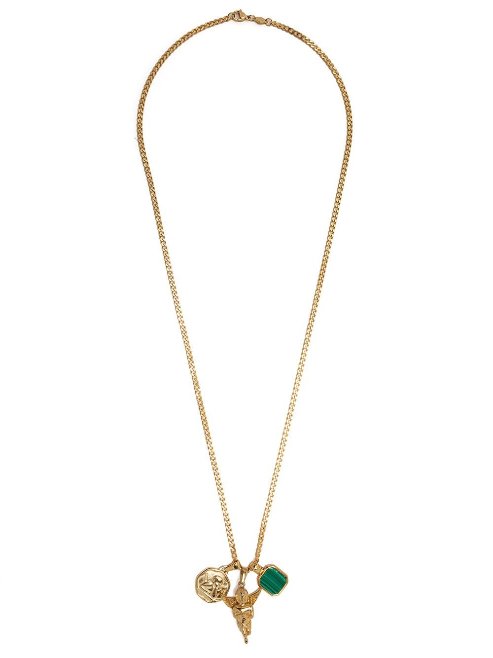 Shop Nialaya Jewelry Gold-plated Trio Charm Necklace