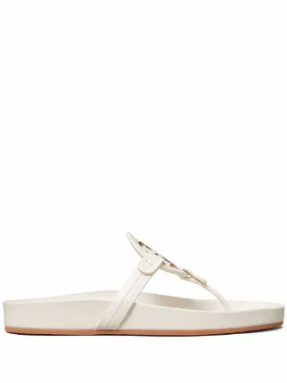 Tory Burch Miller Cloud Leather Sandals | White | FARFETCH CA
