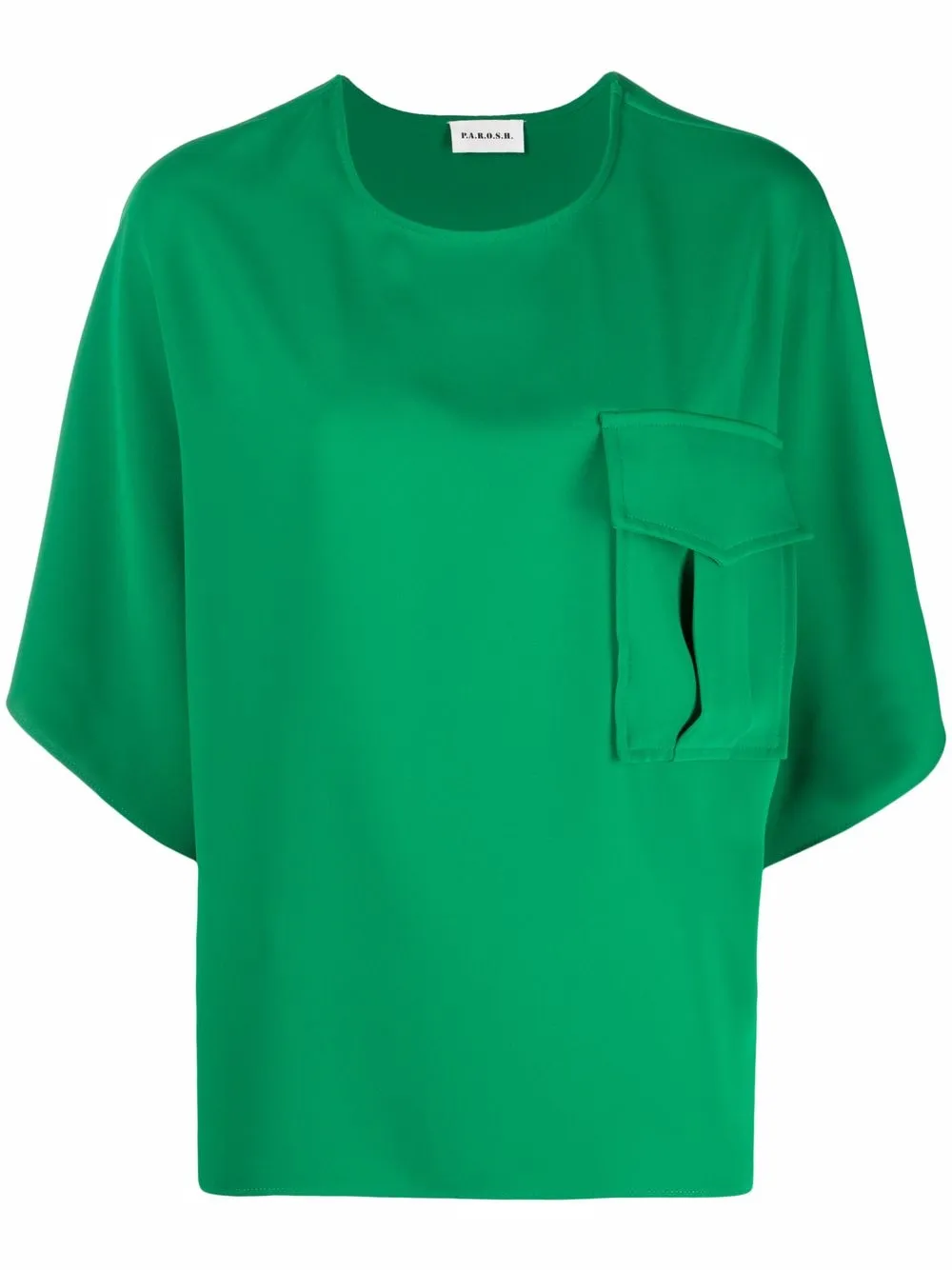 

P.A.R.O.S.H. blusa con bolsillo y solapa - Verde