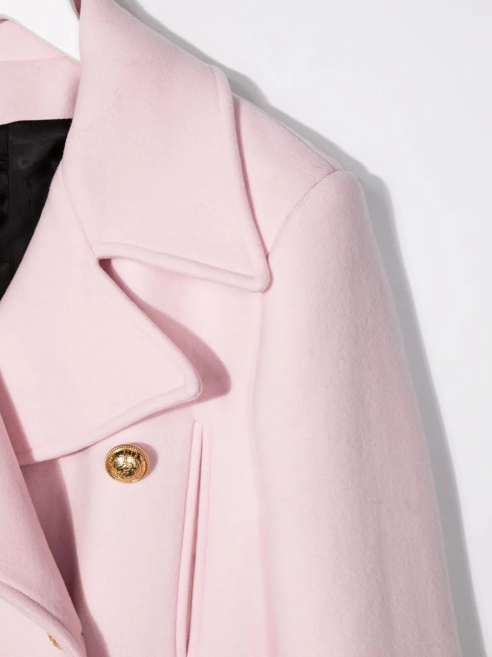 фото Balmain kids двубортное пальто строгого кроя