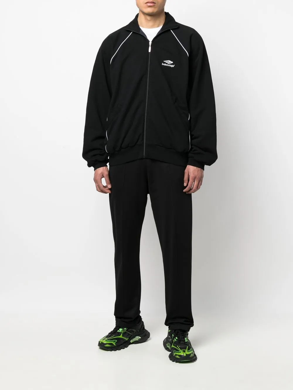 balenciaga tracksuit nylon jacket logo