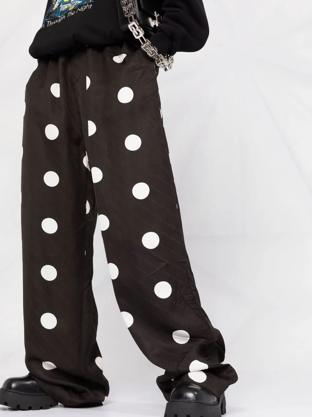 balenciaga wide leg trousers