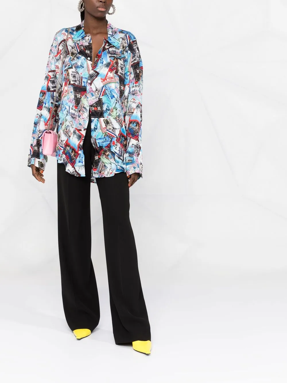 balenciaga button up shirt