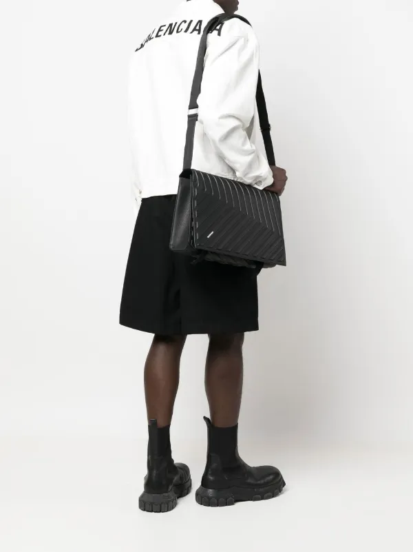 Mens Car Flap Bag With Strap in Black  Balenciaga US