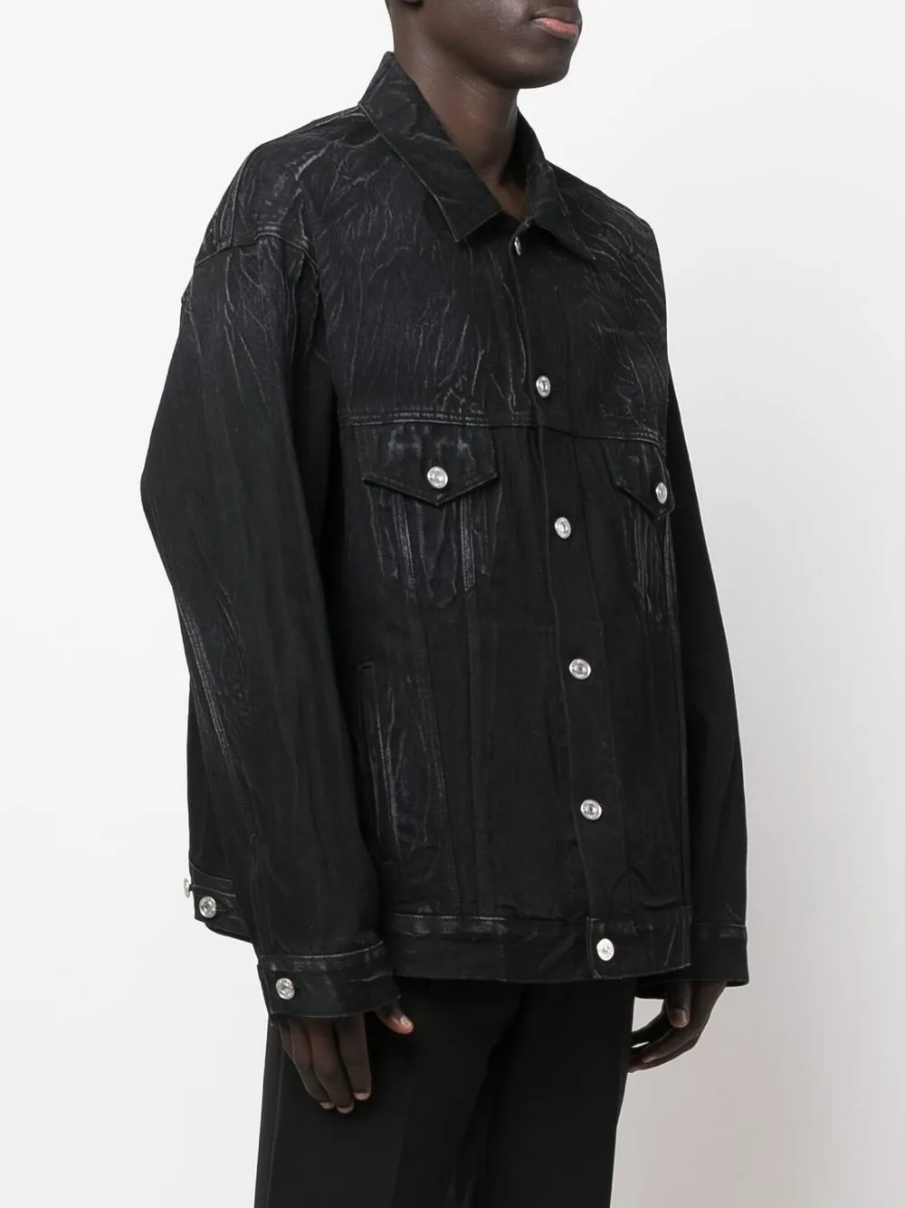 Balenciaga Rear Logo Denim Jacket - Farfetch