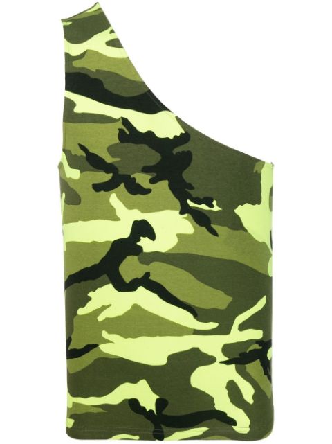 Balenciaga Allover camouflage-print tank top