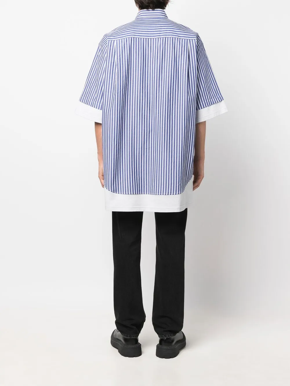 Balenciaga BB Icon Striped Layered Shirt - Farfetch