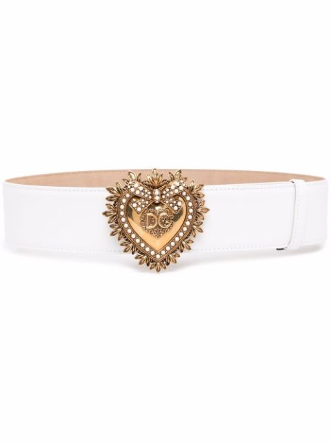 Dolce & Gabbana heart logo plaque belt Women