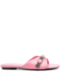 Balenciaga Cagole flat sandals - Pink