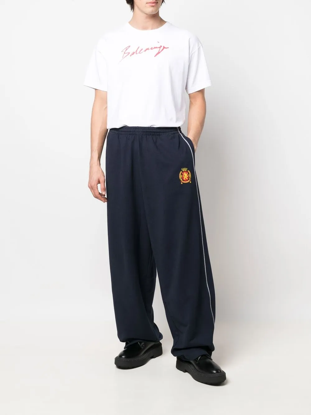 Balenciaga Wide Leg Track Pants - Farfetch