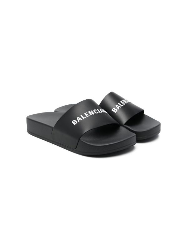Balenciaga logo-print rubber sliders 41 - サンダル