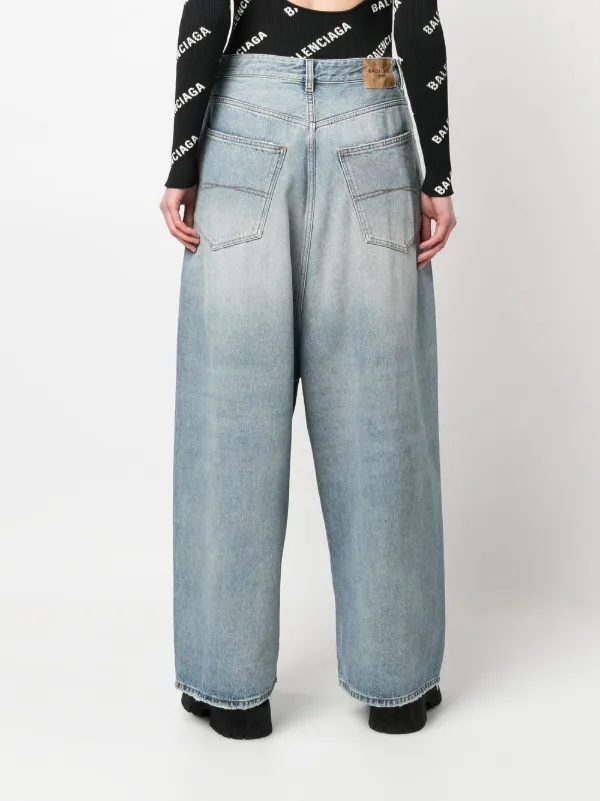 Balenciaga Low-crotch wide-leg Jeans - Farfetch