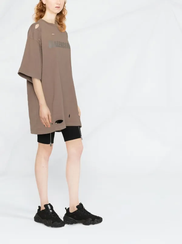 Balenciaga Distressed Oversized T-Shirt