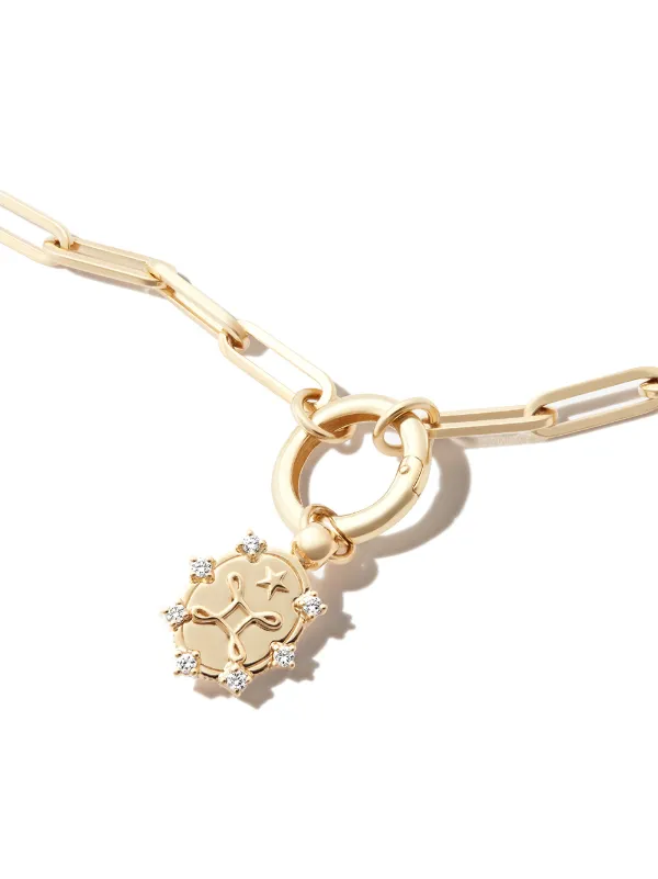 Foundrae 18kt Yellow Gold True Love Diamond Pendant Farfetch